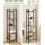 Industrial Bookshelf 5-Tier Rustic Brown with 2 Hooks 4