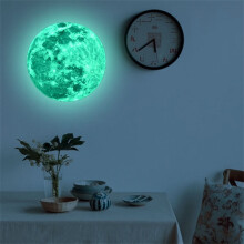 Moon Wall Decal Glow-in-the-Dark 3D Large