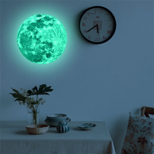 Moon Wall Decal Glow-in-the-Dark 3D Large