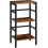 3-Tier Narrow Wooden Bookshelf Rustic Brown 1