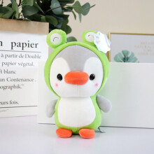 WIZUTIZ Plush Duck and Penguin Frog Toys Green 6 Inch