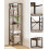 Industrial Bookshelf 5-Tier Rustic Brown with 2 Hooks 3
