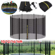 Trampoline safety net enclosure for 10 ft frames, 8-pole