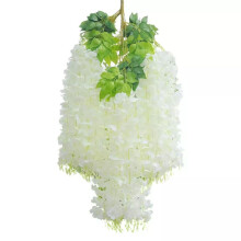 Artificial Wisteria Vine Garland White 12 pcs