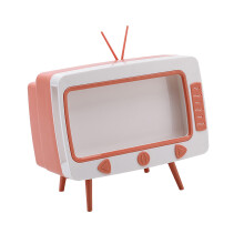 TV tissue box stand with phone holder and storage