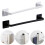 Bathroom shelves towel rack black white 3-tier 4