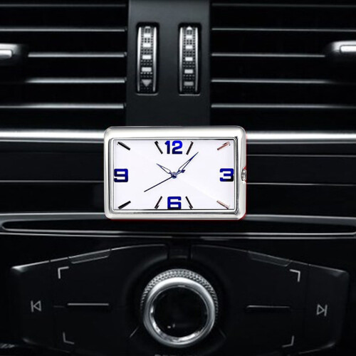 Car Dashboard Digital Clock LCD Time Day Display Silver