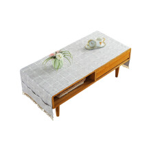 Cotton Linen Tablecloth Rectangular 70x180cm Light Gray
