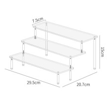 Présentoirs en acrylique, présentoir à parfums à 2 ou 3 niveaux, transparent, 3 niveaux