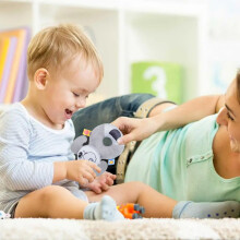 WIZUTIZ baby rattles for 6-12 months, soft plush shaking