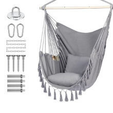 WSYW Hammock Chair with Rope, 2 Cushions and Installation