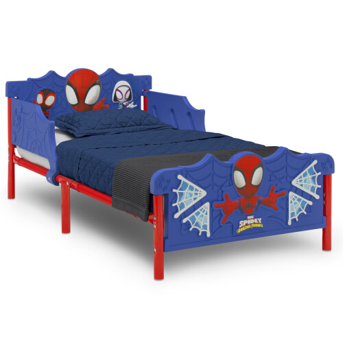 Delta Children Lit pour enfant 3D Spidey et ses amis incroyables, bleu
