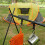 Outdoor cooking hanging rack metal foldable with 5 hooks 7