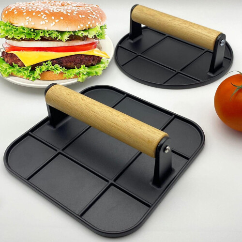 Hamburger Press with Wooden Handle 6.3-inch 1