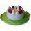 Portable cake carrier green translucent dome 10.4 inch 6
