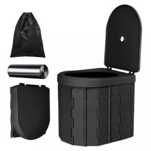 Portable Camping Toilet for Adults XL Folding with Lid