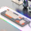 Washranp gaming keyboard LED backlit mechanical quiet 98-key 3