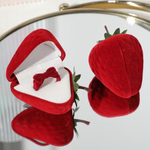 Strawberry Ring Box Mini Jewellery Box Red