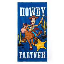 Toalla de Playa Oficial de Woody de Disney Store con Arte de Woody y Bullseye - 29" x 58" - Suave y Absorbente