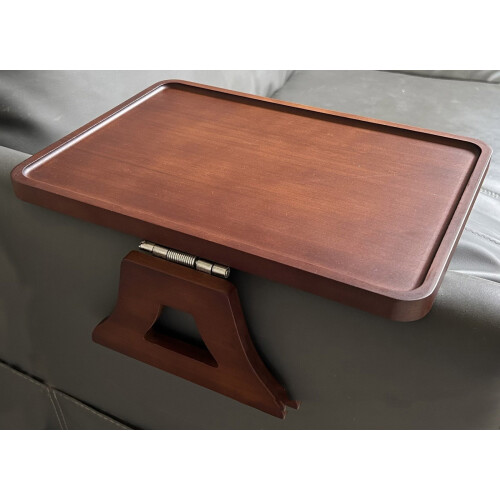 Universal Round Couch Tray Clip with Foldable Side Tray 1