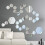 Hexagon Mirror Wall Stickers Silver 12PCS 2