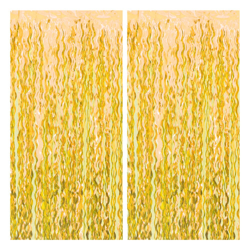 Warkul wavy tinsel foil fringe curtains 5 pcs