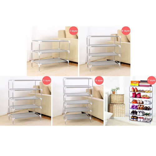 Metal Shoe Rack 3-Tier Stackable Organizer for 9 Pairs 1