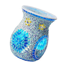 Worallymy mosaic glass oil burner blue