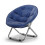 Oversized folding saucer chair blue 31.5 inch 1