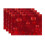 XUNRYAN romantic non-slip insulated placemats red 4-pack 6