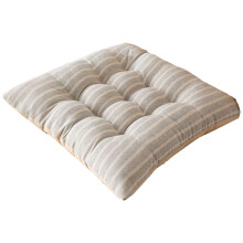 Square chair cushions striped PP cotton fill 4 pcs