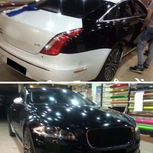 Black Vinyl Car Wrap Decal with Air Release 1