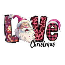 Christmas iron on decals colorful letter print 10 pcs