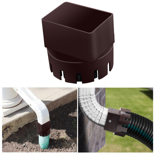 Washranp downspout adaptor plastic 1 piece