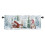 Red Christmas tree curtain panel with snowman and snowflake 1