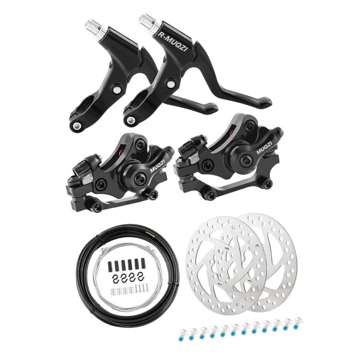 Bike Disc Brake Set Front Rear 140mm Mechanical Calipers 2