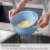 Metal Colander 5 Quart Blue Powder-Coated Strainer with 3