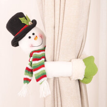 Christmas curtain tiebacks Santa snowman reindeer 2 pcs