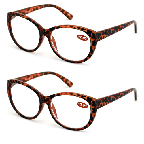 V.W.E. women's tortoise reading glasses 2 pairs