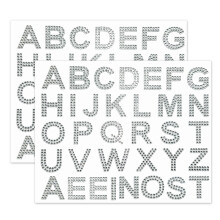 Washranp rhinestone alphabet stickers 26 letters