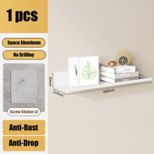 Aluminum alloy floating shelves for living room wall storage
