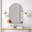 White Arched Bathroom Mirror with Wood Frame 20x30 Inch 8