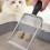 Metal fine mesh cat litter scoop with handle 1