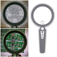 Washranp LED Illuminated 10X Handheld Magnifying Glass for