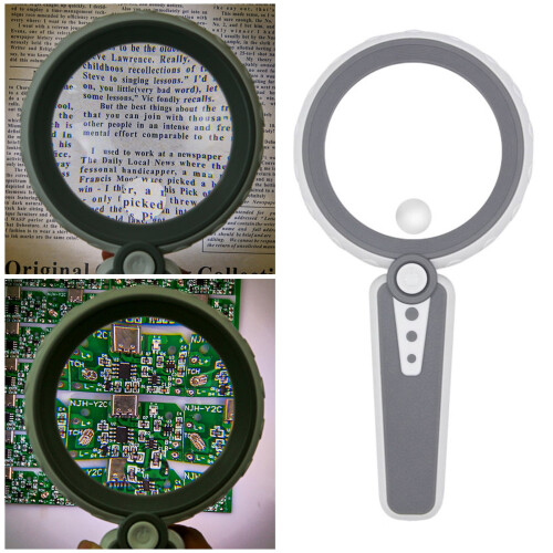 Washranp LED Illuminated 10X Handheld Magnifying Glass for