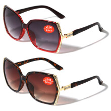 Women's bifocal oversized reading sunglasses UV400 +1.75 2