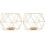 Geometric metal candle holder tealight 2 pcs 1