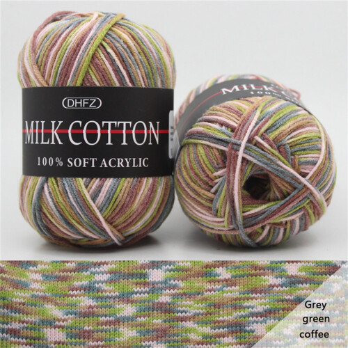 Gradient Milk Cotton Yarn 50g Soft Knitting Wool