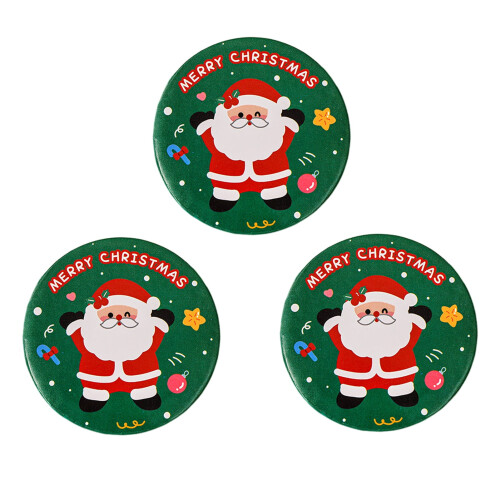 Washranp cartoon Christmas compact mirror set 3 pcs