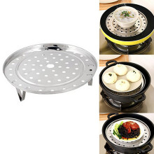 Stainless Steel Steaming Rack Round 10-inch